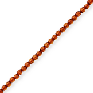 Perles &agrave; facettes Marron
