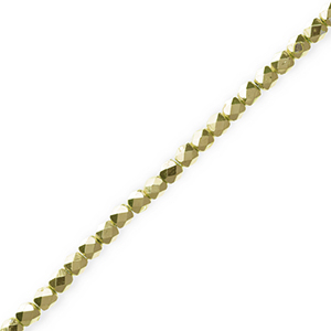 Perles &agrave; facettes Jaune dor&eacute; m&eacute;tallique