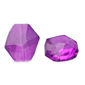 Perles &agrave; facettes Fashion hexagone Violet