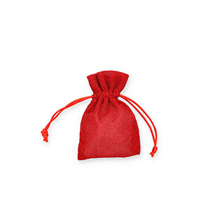 Sachet &agrave; bijoux avec pailletes Rouge