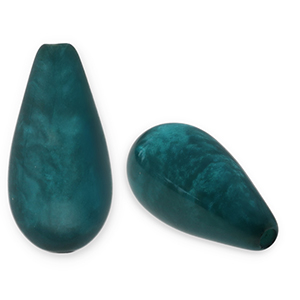 Perles Polaris Elements en forme de goutte Polmo Vert fonc&eacute;