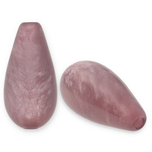 Perles Polaris Elements en forme de goutte Polmo Mauve
