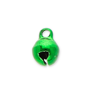 Breloques en m&eacute;tal petites cloches 6mm Vert