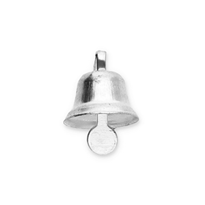 Breloques en m&eacute;tal cloche de no&euml;l Argent&eacute;