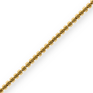 Perles h&eacute;matites hexagone Dor&eacute;