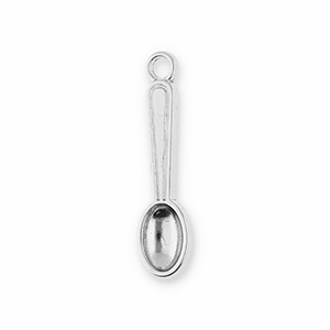 Breloques en m&eacute;tal cuill&egrave;re Argent&eacute;