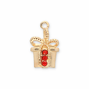 Breloques en m&eacute;tal cadeau Dor&eacute;-rouge