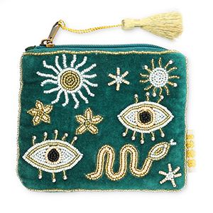 BY31&reg; Trousse mystique Vert fonc&eacute;-blanc-p&ecirc;che nude-dor&eacute;