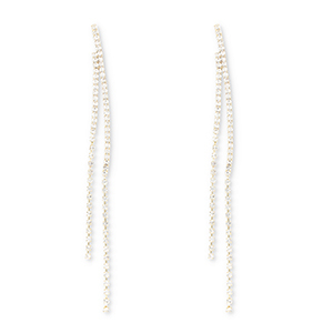 Boucles d'oreilles / puces d&rsquo;oreilles en laiton Eco-brass&reg; avec strass Dor&eacute;-cristal