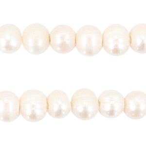 BQ Perles d'eau douce rond 5-6mm Ivoire