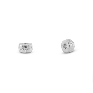 Perles en acier inox rondelles Argent&eacute;