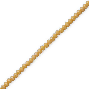 Perles &agrave; facettes 4x3 mm disque Heishi Marron clair-pearl shine coating