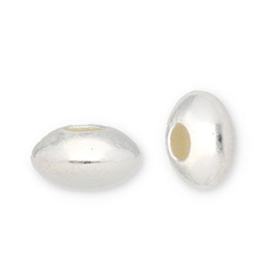 Argent 925 perles disque Argent&eacute;