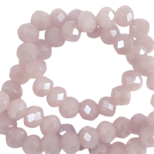 Perles &agrave; facettes 3x2mm disque Heishi Lavande brouillard-pearl shine coating