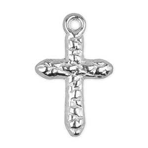 Breloques en acier Inox croix Argent&eacute;