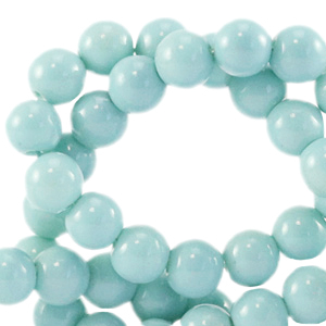 Perles en verre 4 mm Bleu pagode