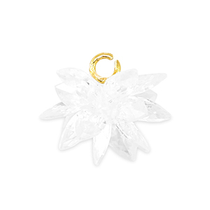 Breloques Zirconium fleur Transparent