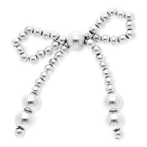 Pendentifs accroche-regard n&oelig;ud Argent&eacute;