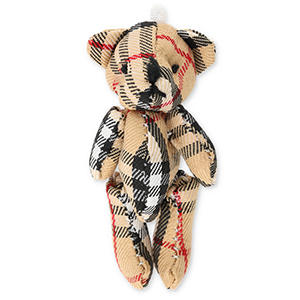 Pendentifs accroche-regard ourson Beige-noir-blanc