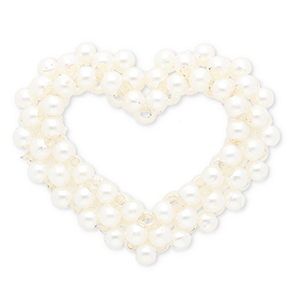 Pendentifs accroche-regard c&oelig;ur ouvert Blanc