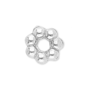 Perles en acier Inox spacer anneau Bali 3 mm Argent&eacute;
