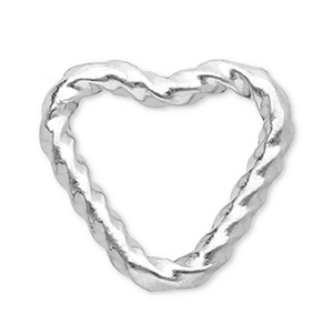 Appr&ecirc;ts en acier inox connecteur c&oelig;ur Argent&eacute;