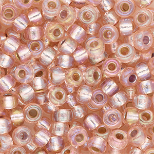 Perles de rocailles Miyuki 6/0 Silverlined Ab Light Blush Beige 6-1023