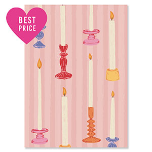 BY31&reg; Cartes &agrave; bijoux bougies Rose-blanc cass&eacute;-jaune ocre