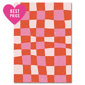 BY31&reg; Cartes &agrave; bijoux cubes Rouge-rose clair-blanc