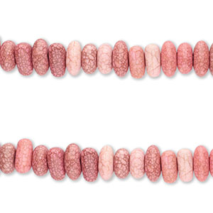 Perles en c&eacute;ramique en forme de galet Rose terracotta
