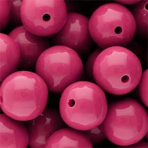 DQ Perles acryliques 16 mm brillant Rose violet 17-2624 TCX