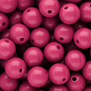 DQ Perles acryliques 14 mm brillant Rose violet 17-2624 TCX