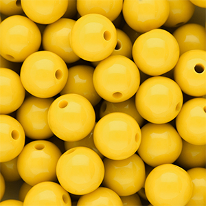 DQ Perles acryliques 12 mm brillant Vibrant yellow 13-0858 TCX