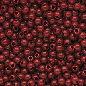 DQ Perles acryliques 4 mm brillant Salsa red 18-1657 TCX