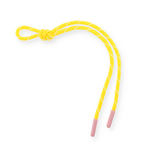 Porte-cl&eacute;s paracorde Jaune-blanc-rose clair