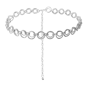 Cha&icirc;nes de taille bague double Argent&eacute;