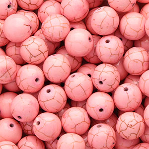 Perles en c&eacute;ramique 12&nbsp;mm Rose