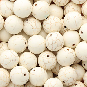 Perles en c&eacute;ramique 16&nbsp;mm Blanc