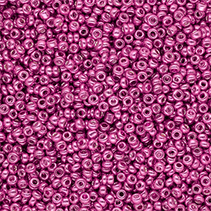 Perles de rocailles 12/0 (2 mm) Fuchsia rose brillance m&eacute;tallique