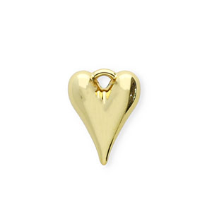 Pendentifs acryliques coeur Dor&eacute;