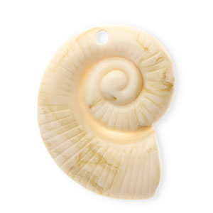 Pendentifs acryliques coquillage Beige-marron