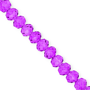 Perles &agrave; facettes 8x6&nbsp;mm disque Heishi Violet raisin