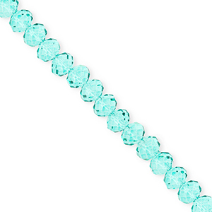 Perles &agrave; facettes 6x5&nbsp;mm disque Heishi Vert turquoise