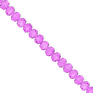 Perles &agrave; facettes 6x5&nbsp;mm disque Heishi Violet