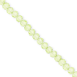 Perles &agrave; facettes 4x3&nbsp;mm disque Heishi Vert clair