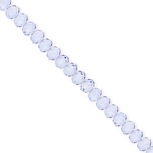 Perles &agrave; facettes 4x3&nbsp;mm disque Heishi Bleu
