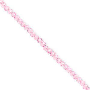 Perles &agrave; facettes 3x2&nbsp;mm disque Heishi Rose clair