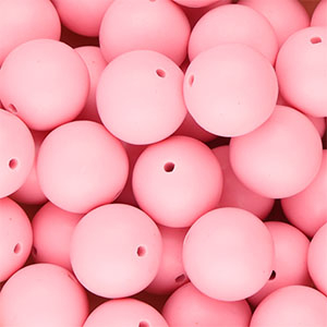 Perles en silicone 18&nbsp;mm Rose