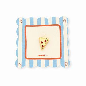 BY31&reg; Breloques en laiton Eco-brass part de pizza Dor&eacute;-rouge