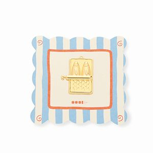 BY31&reg; Breloques en laiton Eco-brass sardines en conserve Dor&eacute;